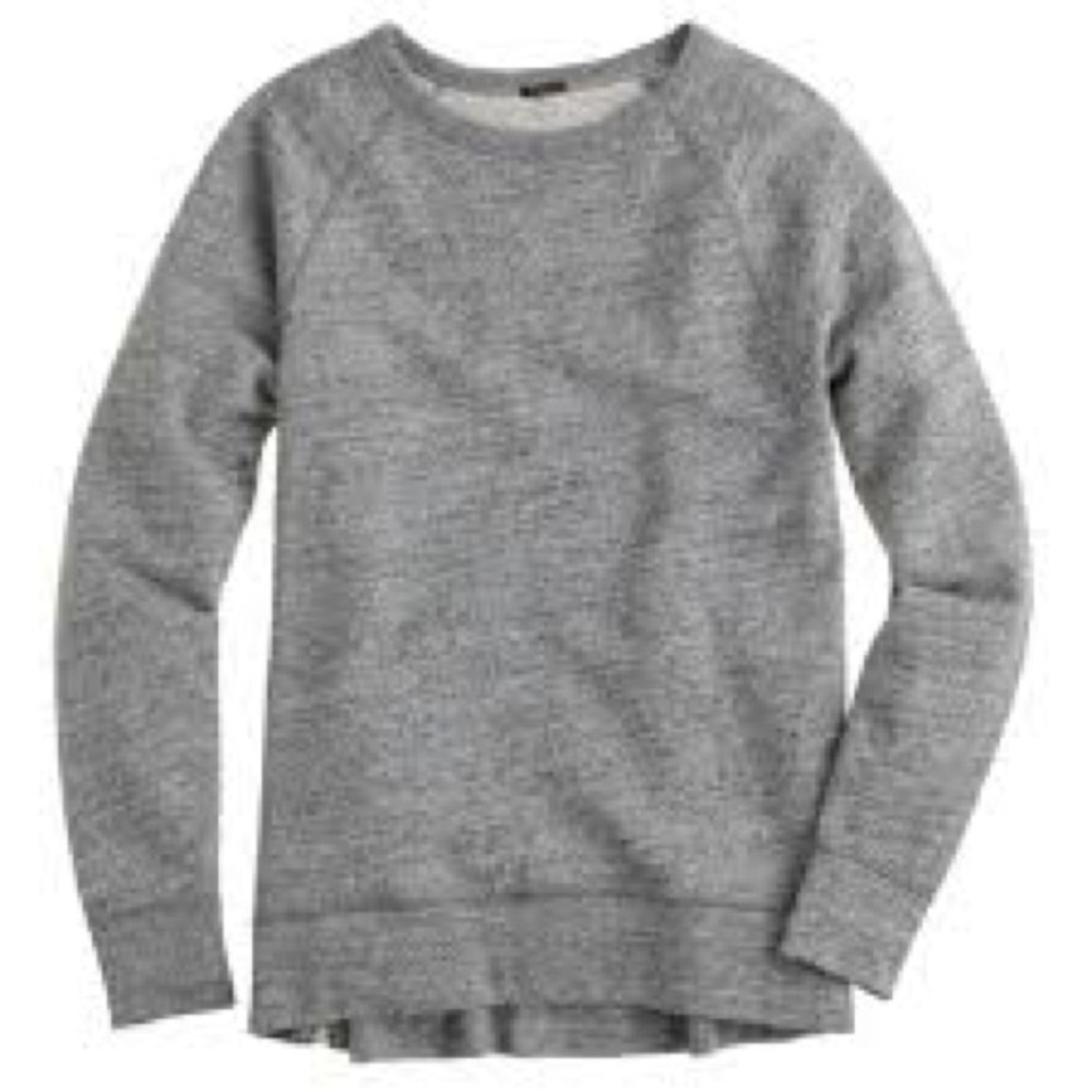 NWT J.Crew heather grey side zip tunic sweatshirt size small
